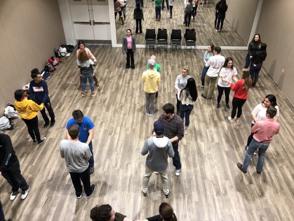 Dance Studio …. Max Occupancy is 180 (Thtr Rm 1& 2), $190 per hour